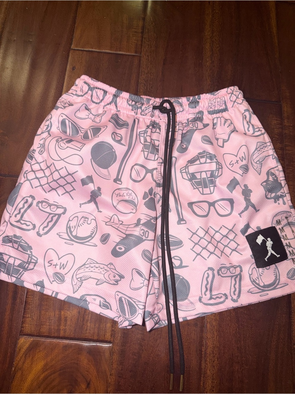 Baseballism pink print shorts - NWT - size M